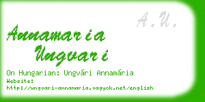 annamaria ungvari business card